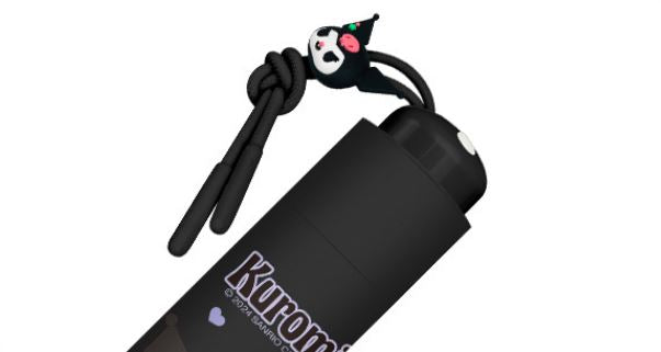 Sanrio Cartoon Kawaii Kuromi Umbrella Safe Manual Open Close All Weather WindProof UV Protection