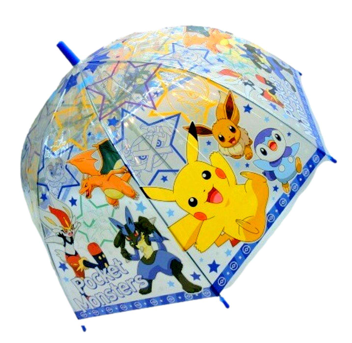 Pokemon Unisex Vinyl Auto Open Stick Umbrella. Dome Type Deep Tension Stylish and Cute. Christmas,New Year,Birthday Party, Best Gift.