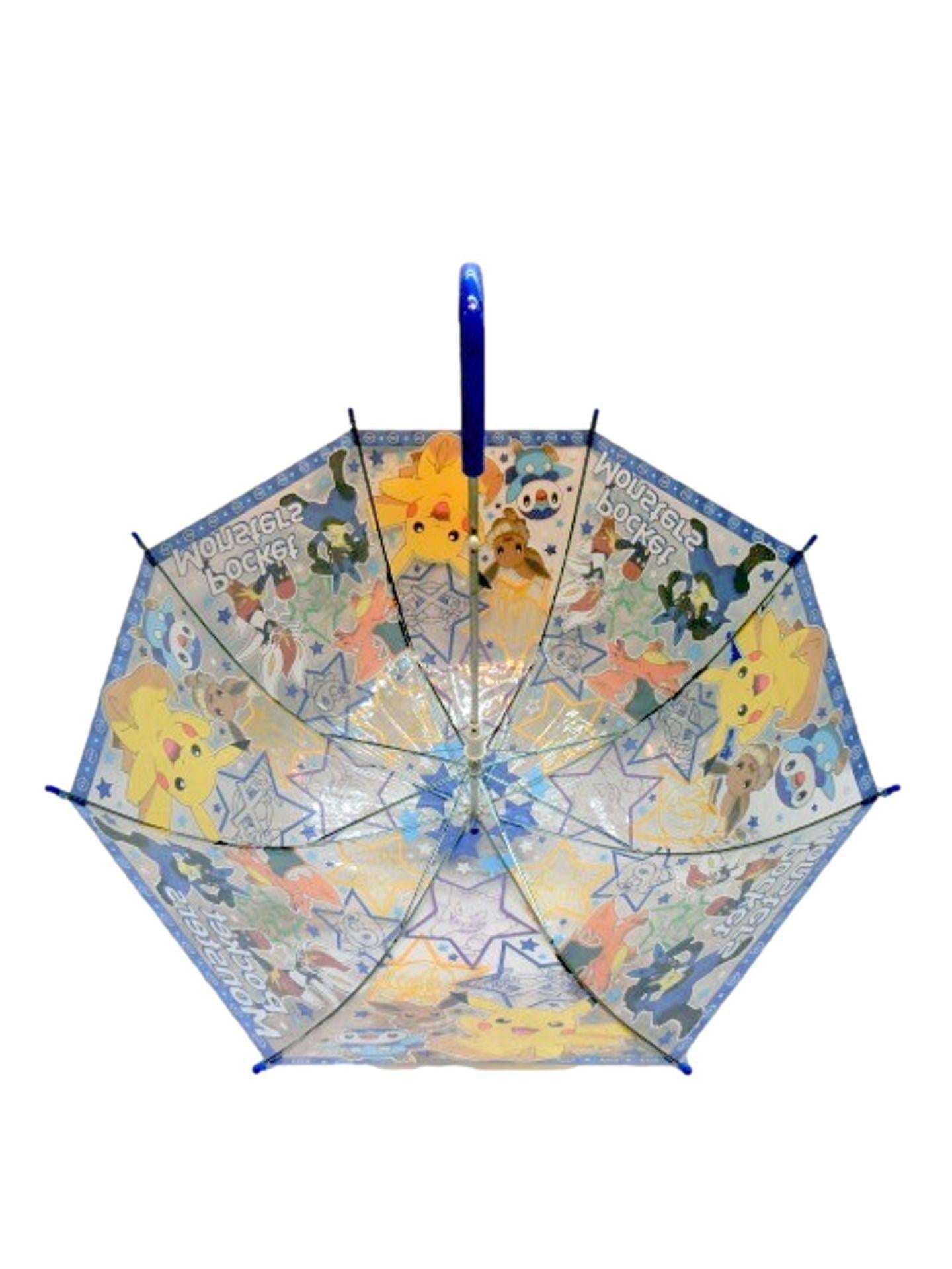 Pokemon Unisex Vinyl Auto Open Stick Umbrella. Dome Type Deep Tension Stylish and Cute. Christmas,New Year,Birthday Party, Best Gift.