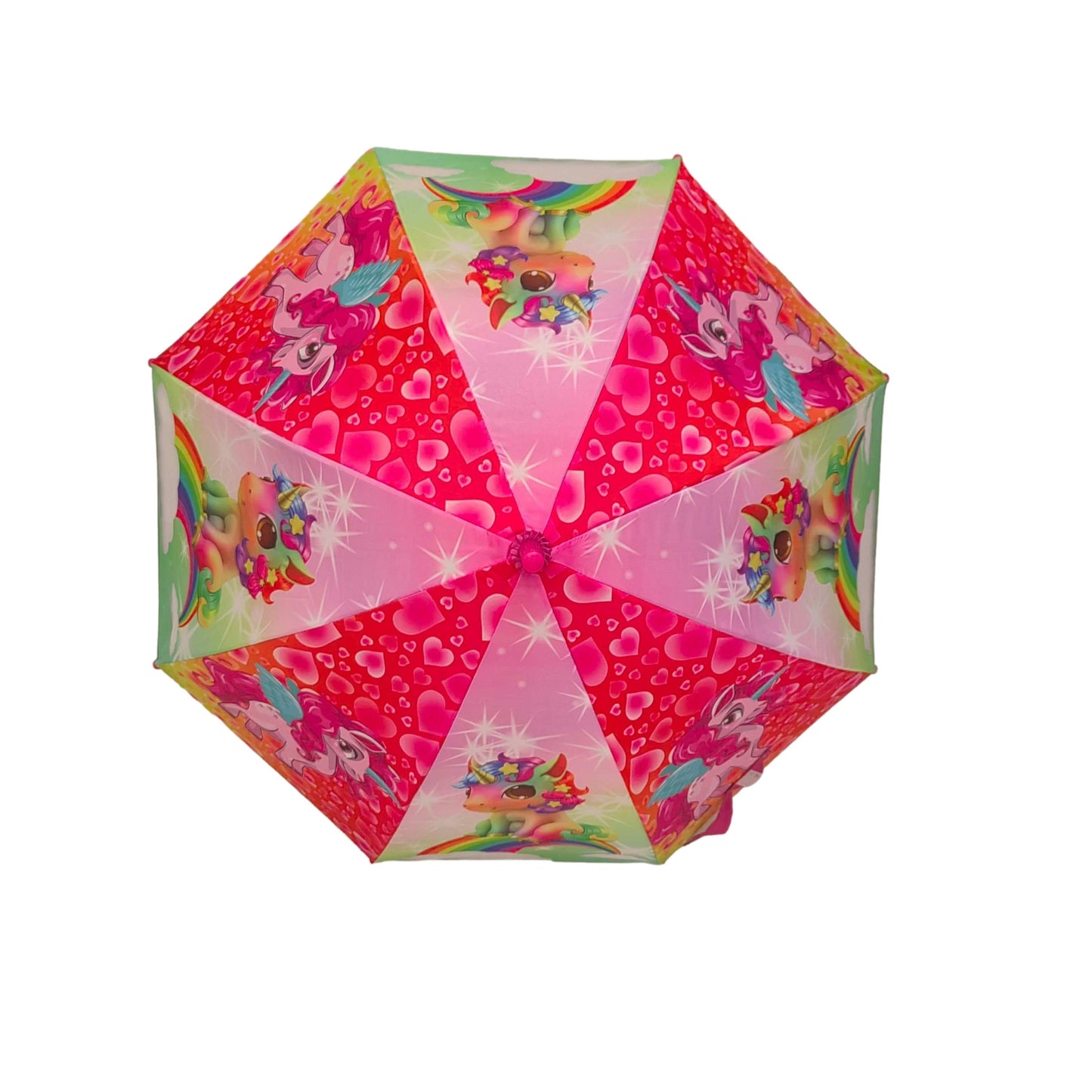 Unicorn Dome Shaped 8 Fiberglass Ribs 19" Stick Umbrella For Girls Best Birthday Party Christmas Gift