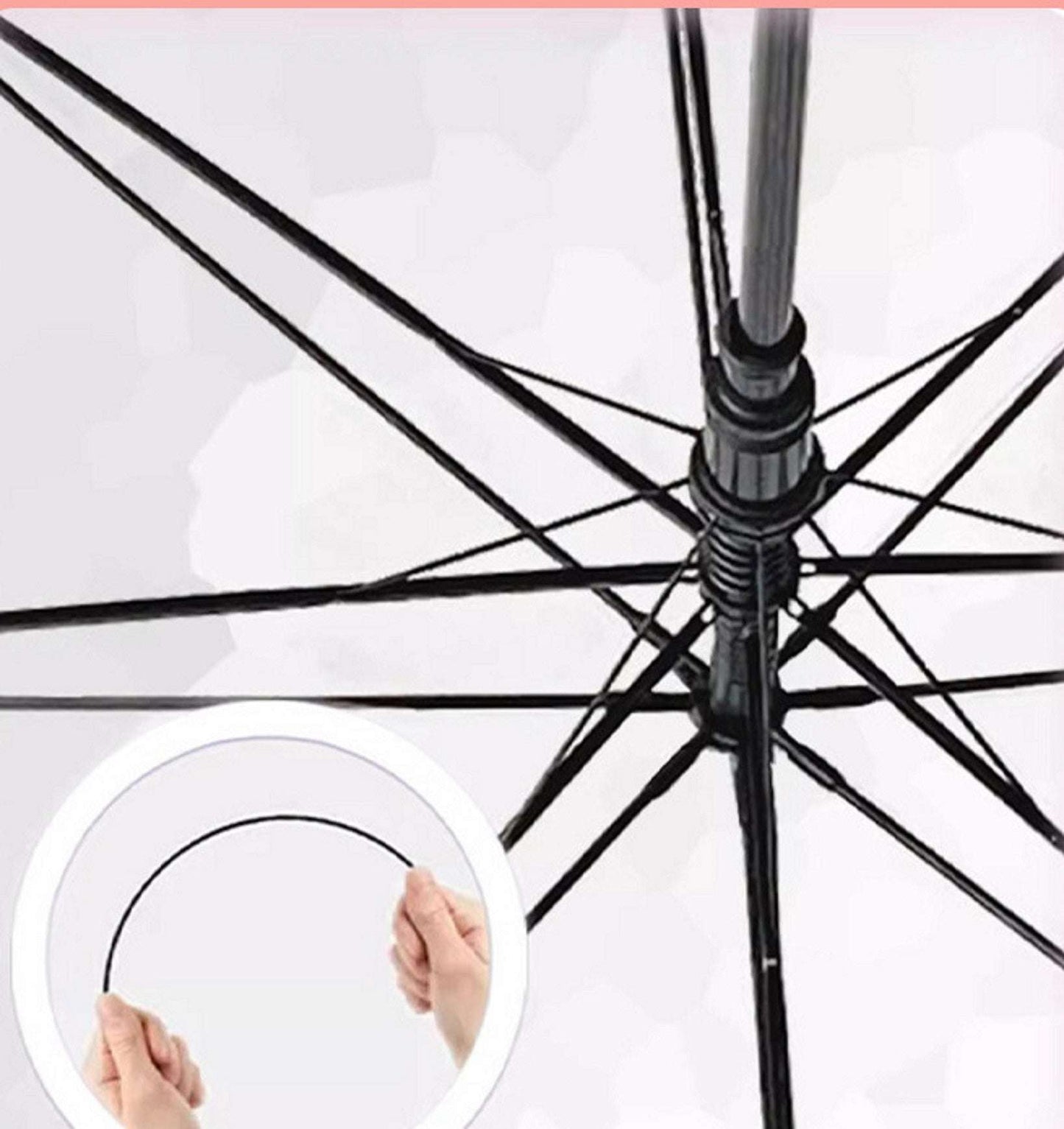 Sanrio Kuromi Kawaii Semi-Auto Transparent Cute Fashionable Dome-Shaped Vinyl Stick Umbrella