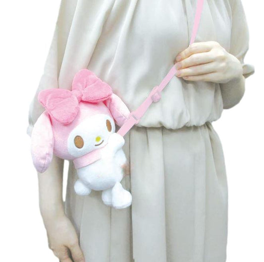 Sanrio My Melody Soft Plush Shoulder Crossbody Mini Coin Pochette 8" Tall. Limited Edition. Japan Import.