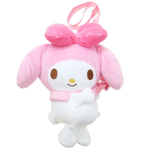 Sanrio My Melody Soft Plush Shoulder Crossbody Mini Coin Pochette 8" Tall. Limited Edition. Japan Import.