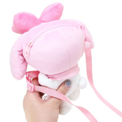 Sanrio My Melody Soft Plush Shoulder Crossbody Mini Coin Pochette 8" Tall. Limited Edition. Japan Import.