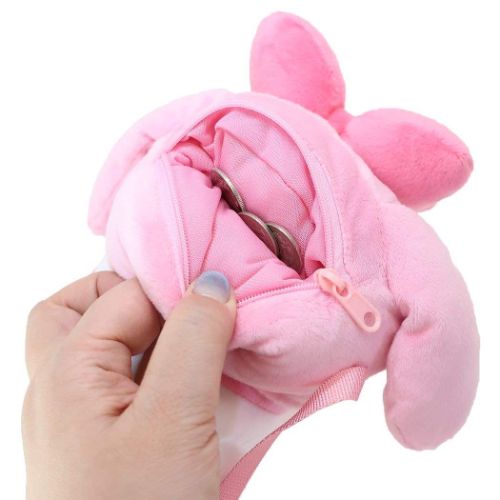Sanrio My Melody Soft Plush Shoulder Crossbody Mini Coin Pochette 8" Tall. Limited Edition. Japan Import.