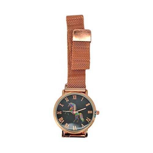 Women's Unicorn Watches Analog Quartz Rose-Gold Tone Ladies Watch Modern Magnetic Mesh Band (MESH Magnetic Band)