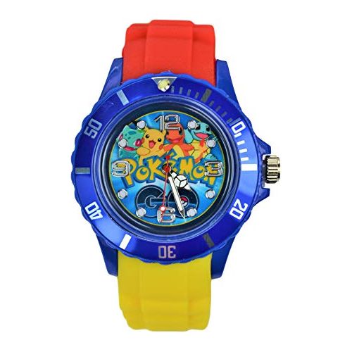Pokemon Unisex Analog Quartz Silicone Band Wrist Watch. Large
