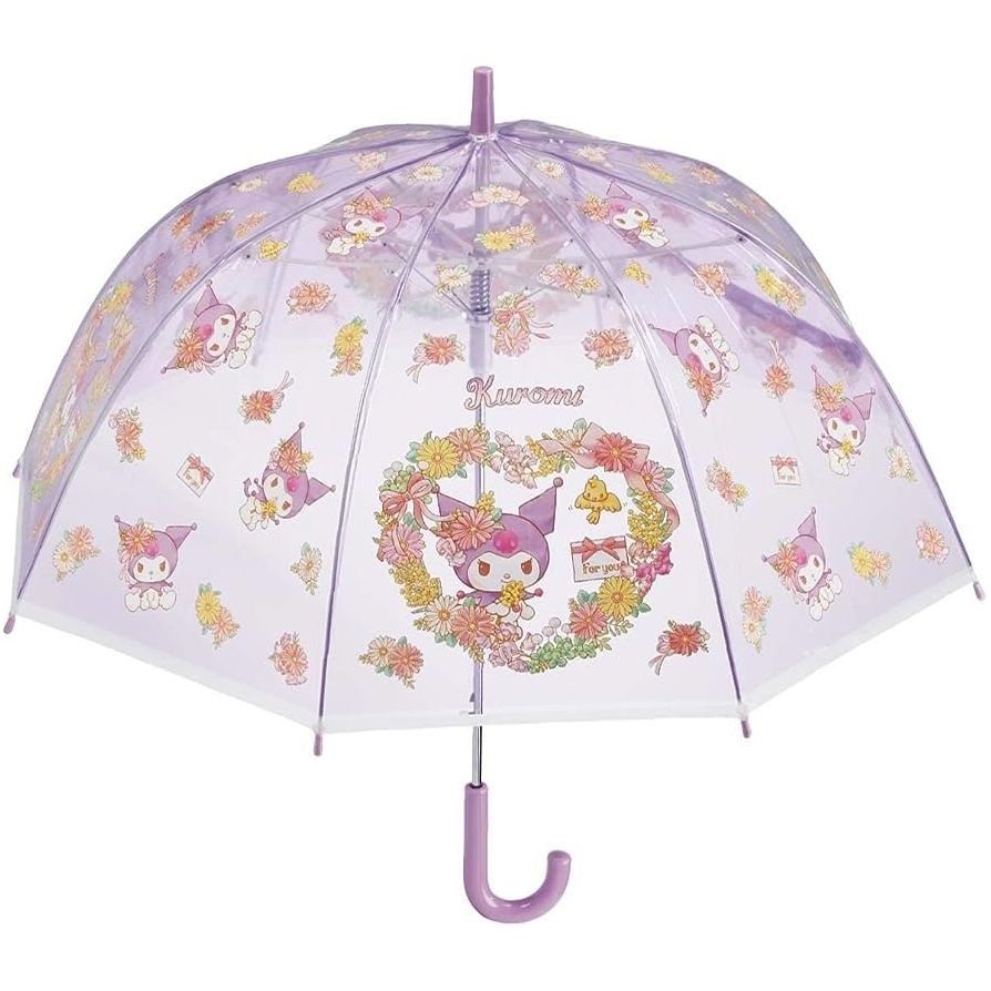Sanrio Kuromi Cute Fashionable Dome-Shaped Vinyl Stick Umbrella.Limited Edition.