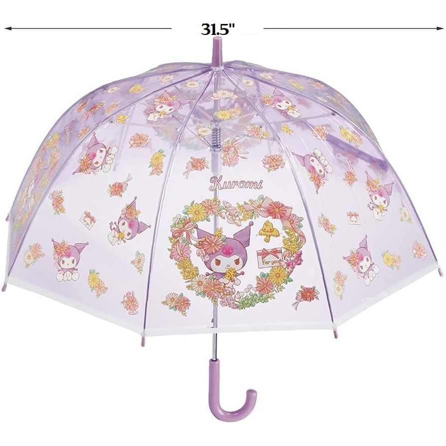 Sanrio Kuromi Cute Fashionable Dome-Shaped Vinyl Stick Umbrella.Limited Edition.